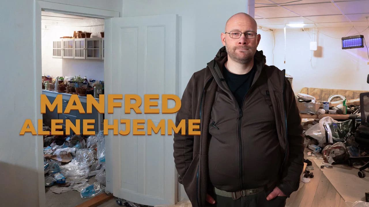Manfred alene hjemme